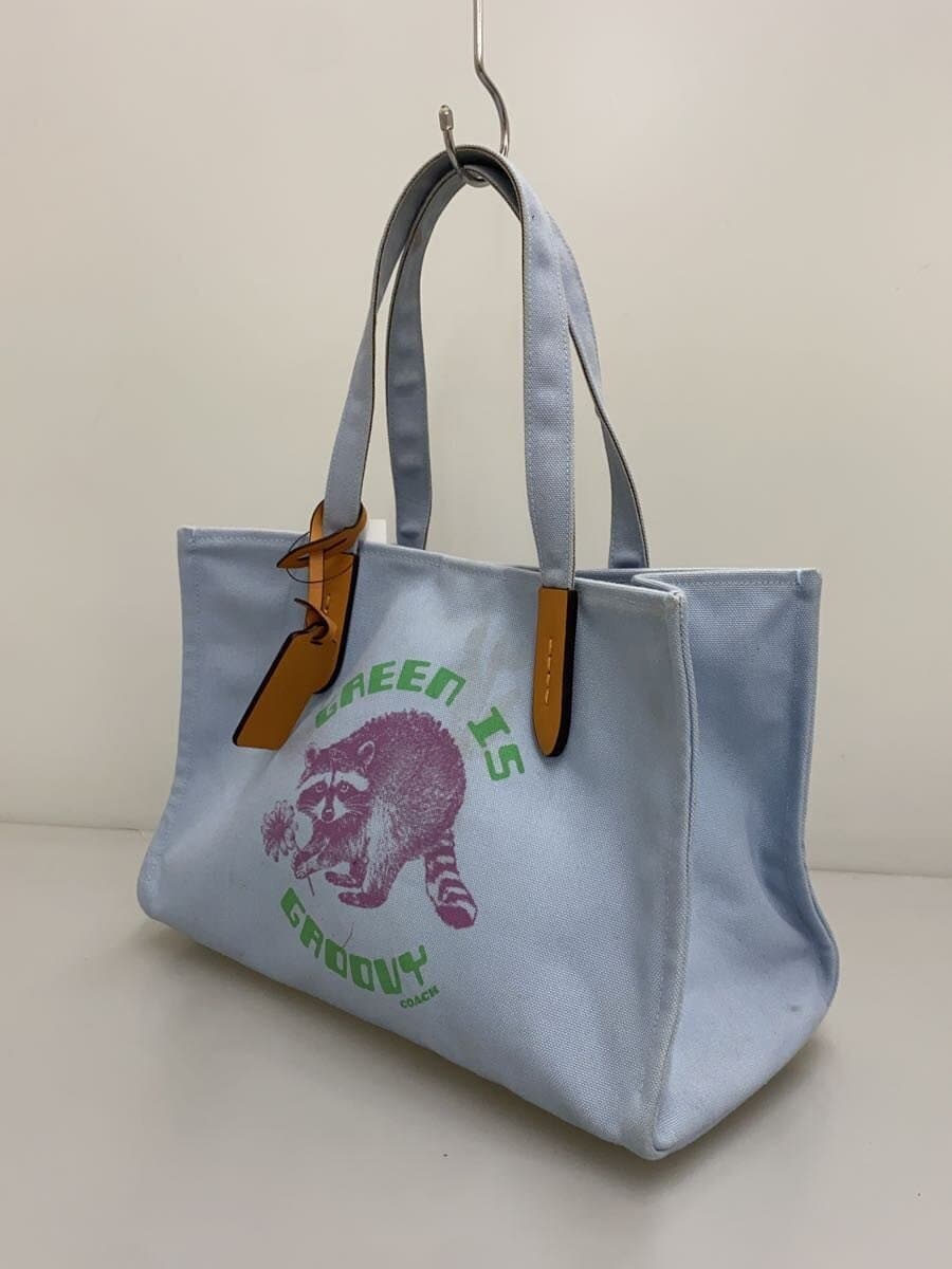 COACH Handbag Canvas BLU C3868 2