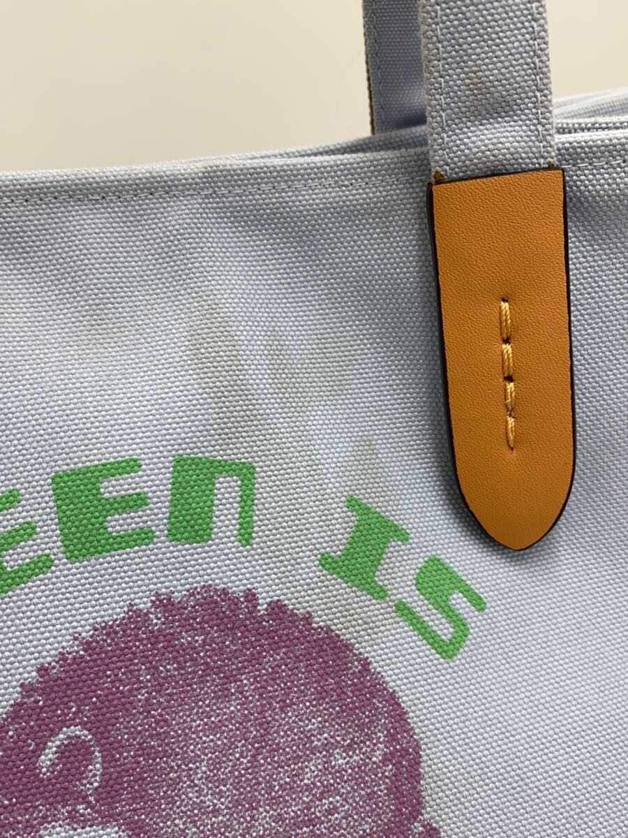 COACH Handbag Canvas BLU C3868 7