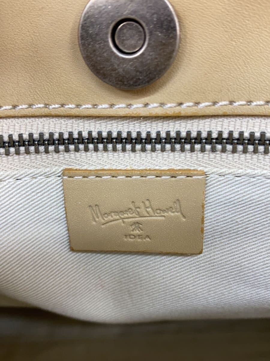 MARGARET HOWELL Handbag Leather BEG Solid 5