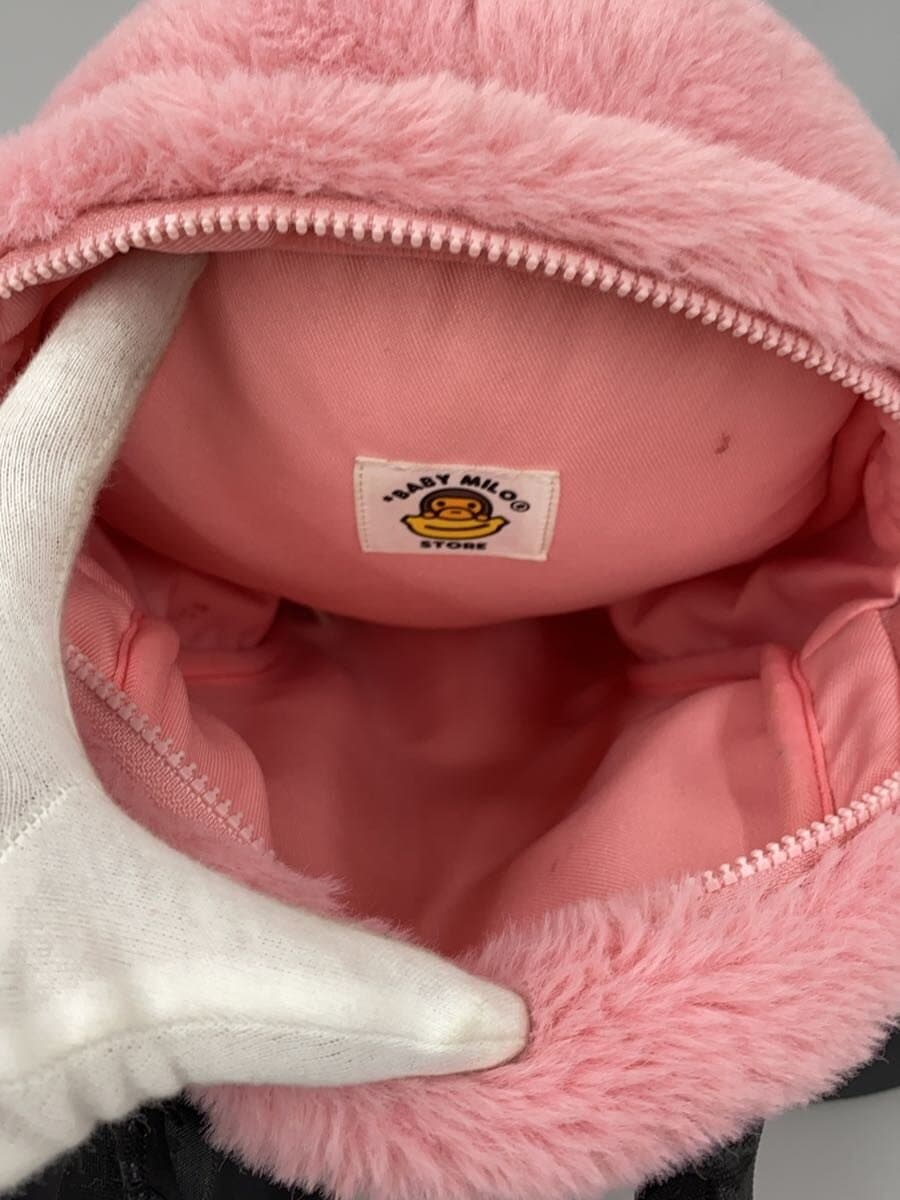 A BATHING APE Shoulder Bag Faux Fur PNK Solid 0MXBGW4235XXP 6