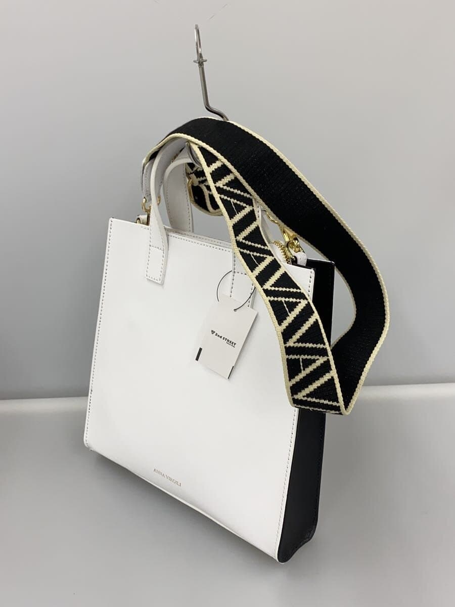 ANNA VIRGILI Shoulder Bag PVC WHT Solid 2