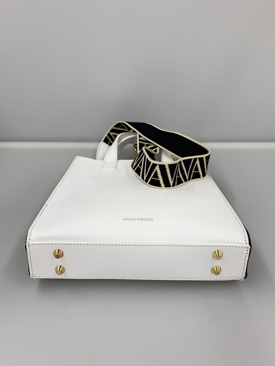 ANNA VIRGILI Shoulder Bag PVC WHT Solid 4