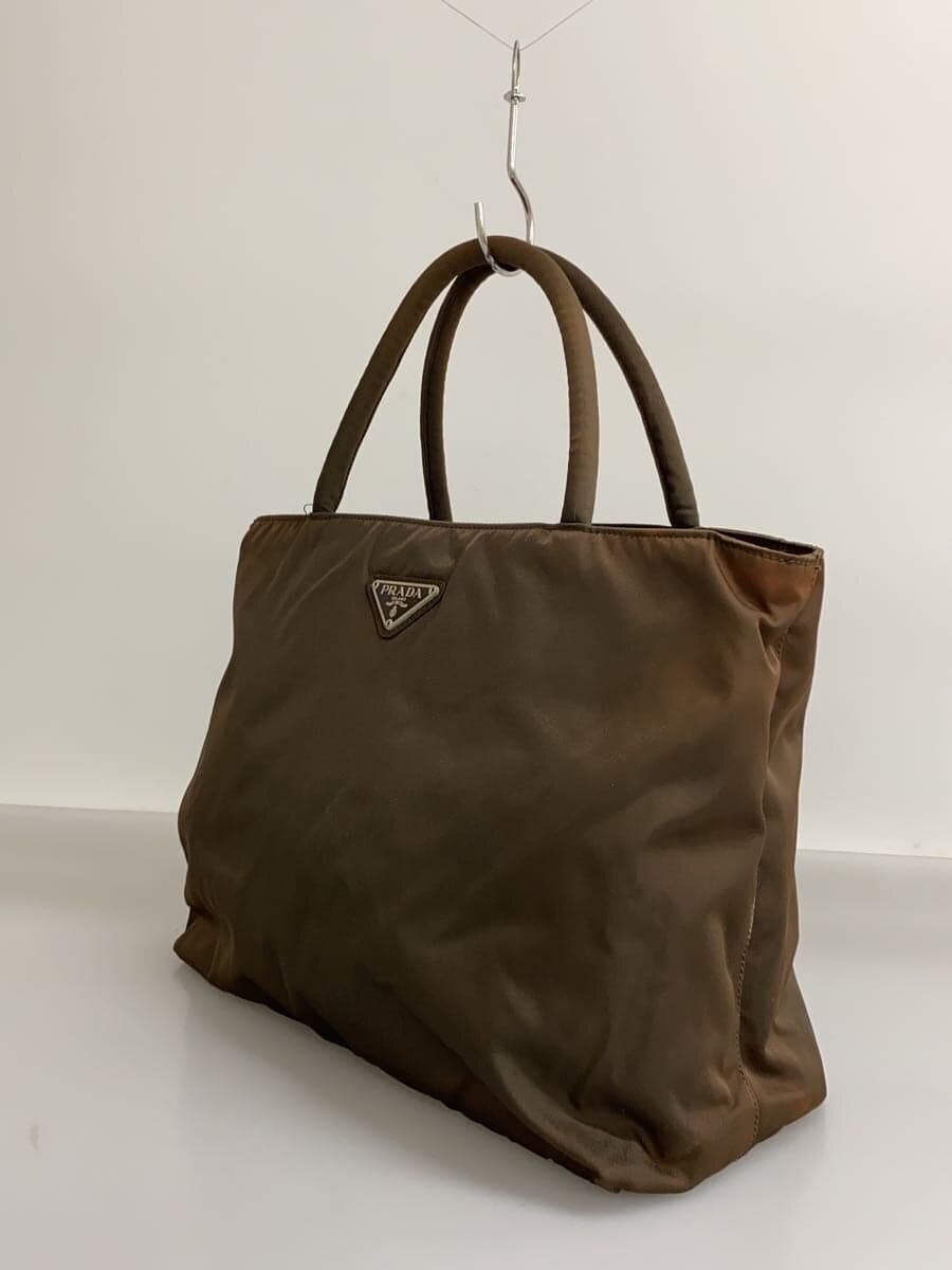 PRADA Triangle Logo Tote Bag Nylon BRW 2