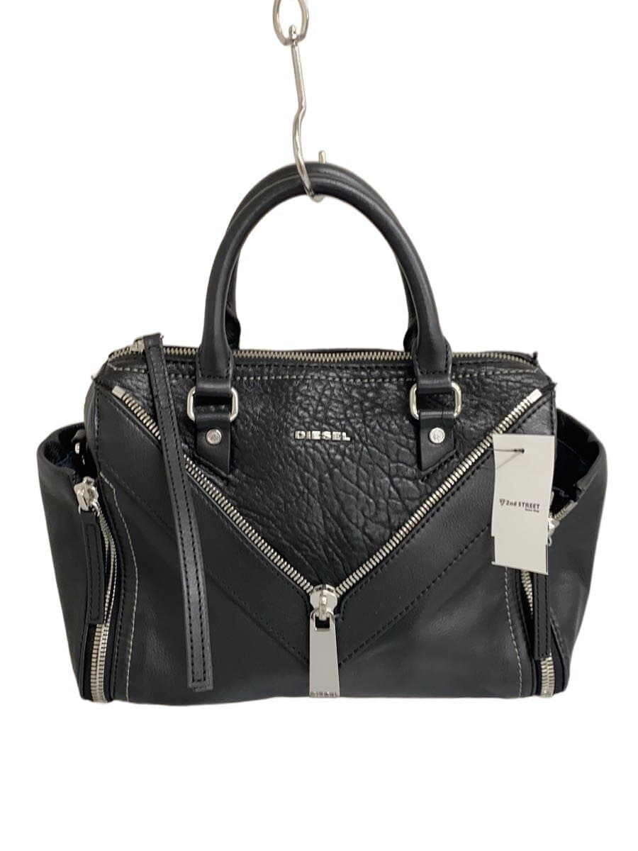 DIESELLE-ZIPPER Handbag Leather BLK