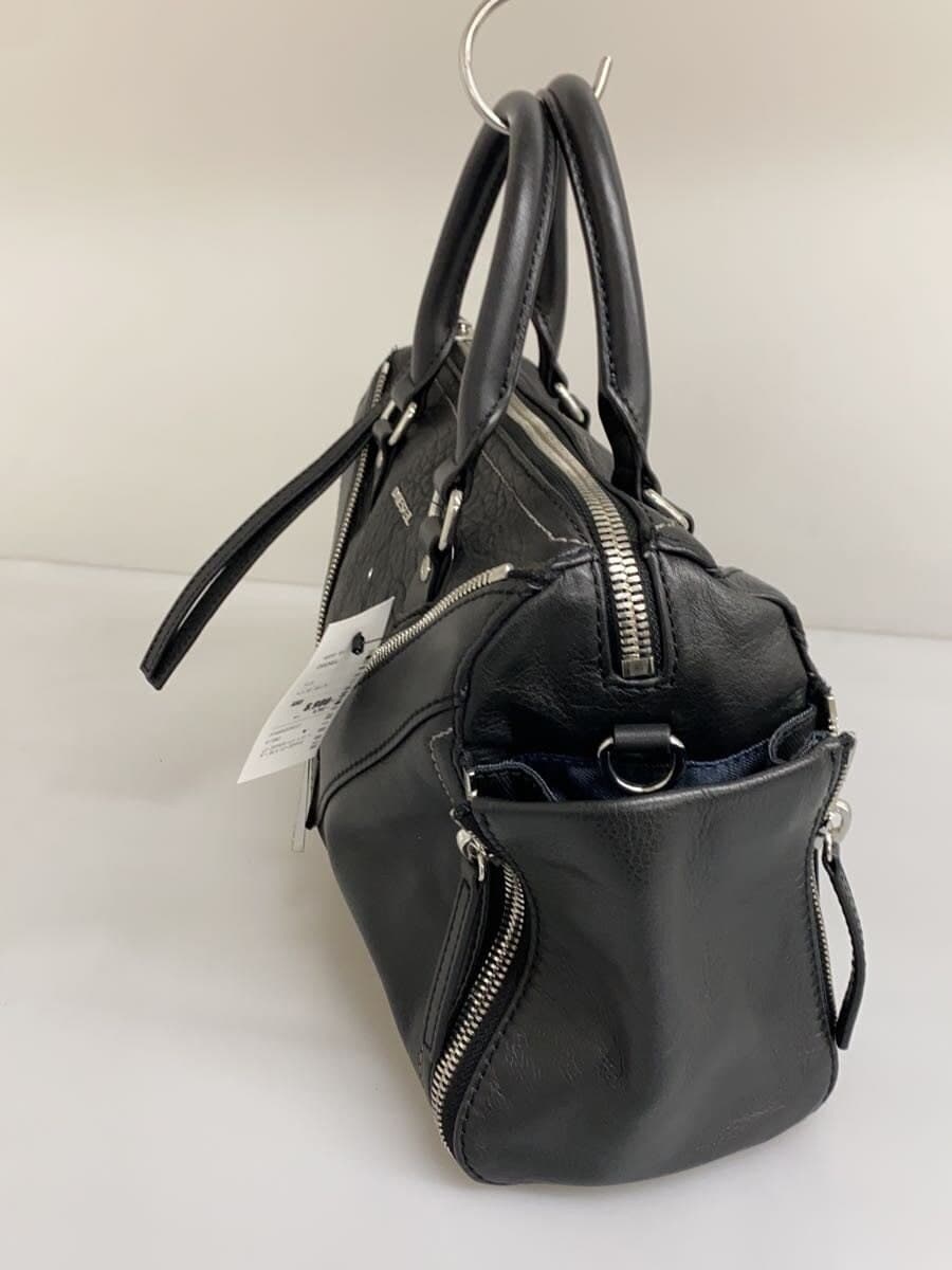 DIESELLE-ZIPPER Handbag Leather BLK 2