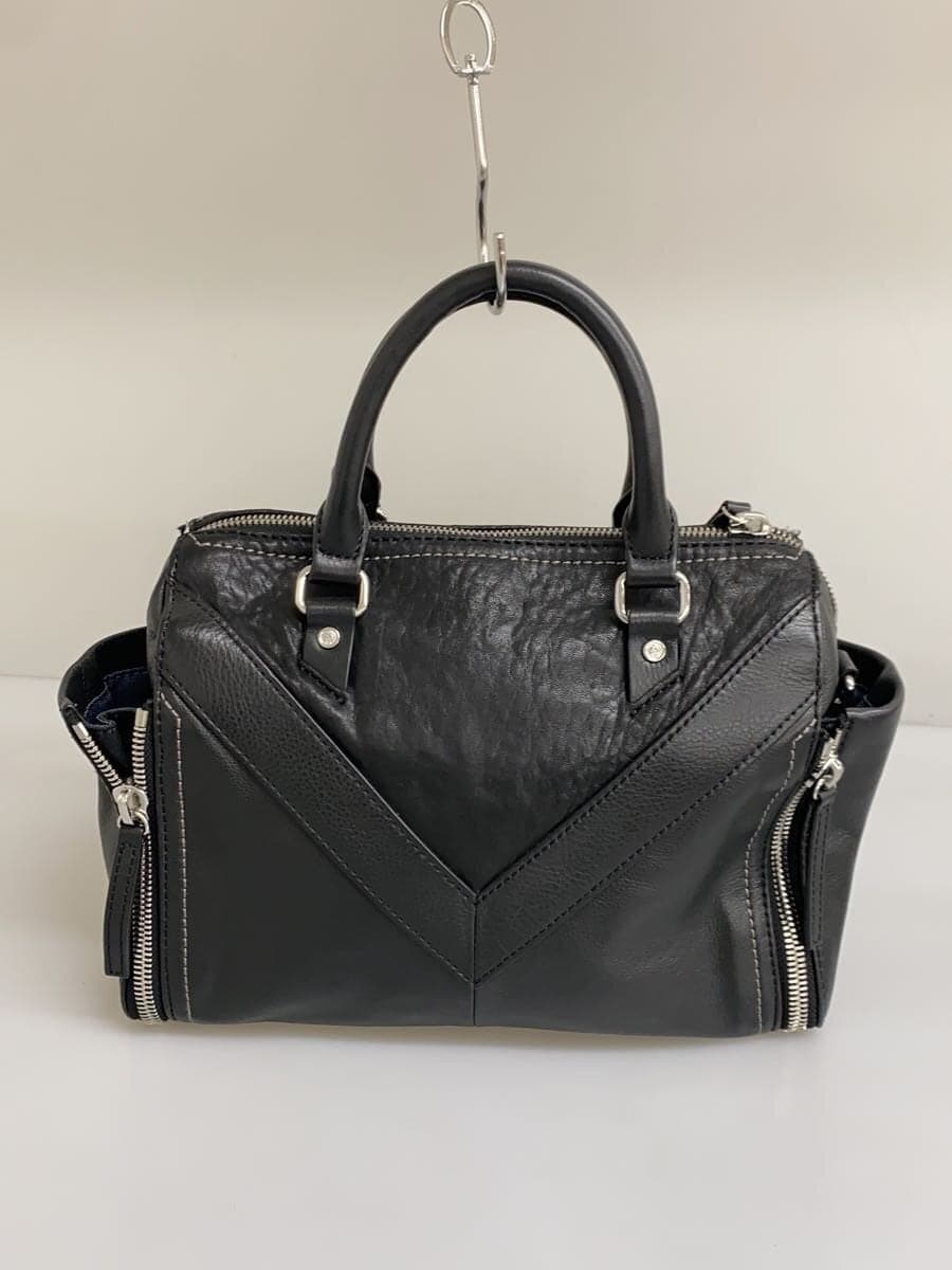 DIESELLE-ZIPPER Handbag Leather BLK 3