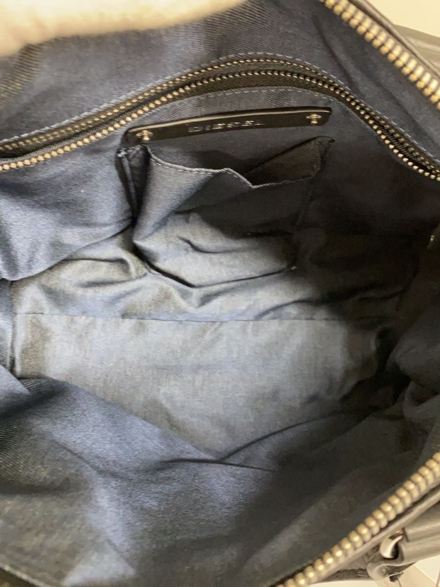 DIESELLE-ZIPPER Handbag Leather BLK 6