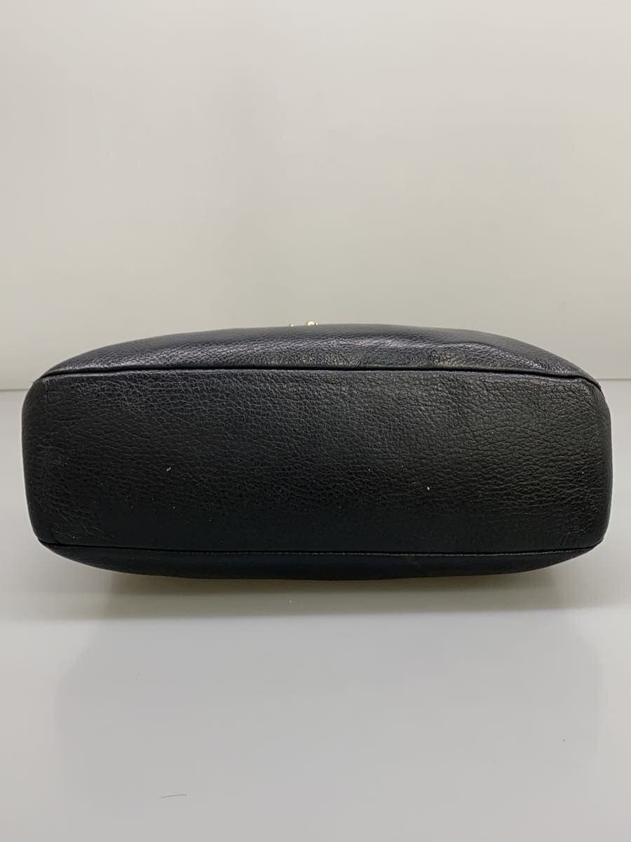 agnes b. Shoulder Bag Leather BLK IS12F-02 4