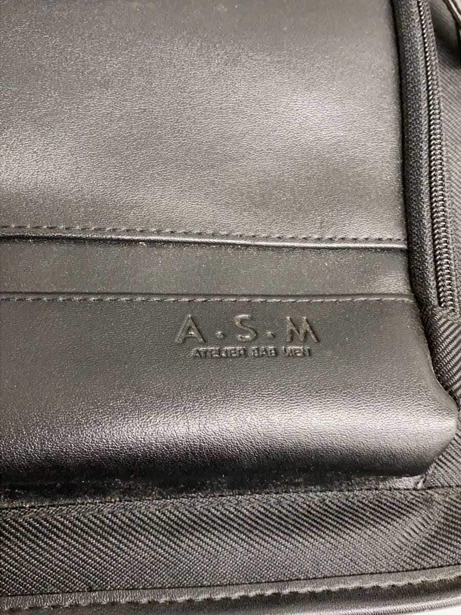 A.S.M(ATELIER SAB MEN)Briefcase BLK Solid 5