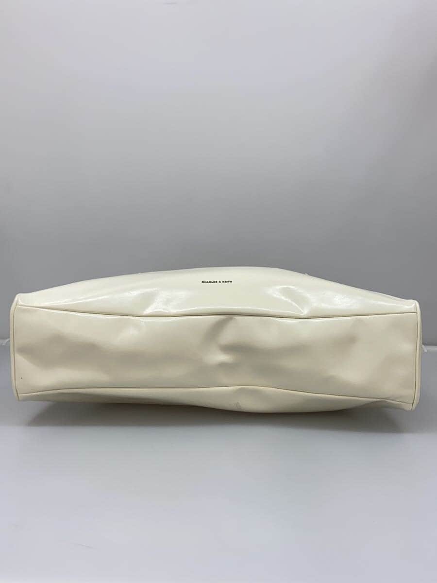 CHARLES&KEITH Tote Bag Leather WHT Plain 30160225 4