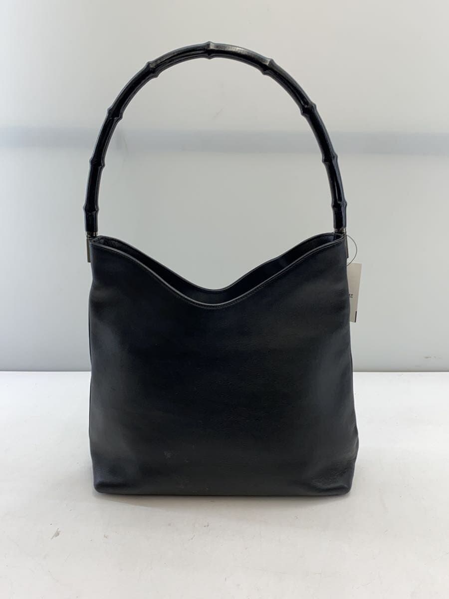 GUCCI Shoulder Bag Leather BLK 3