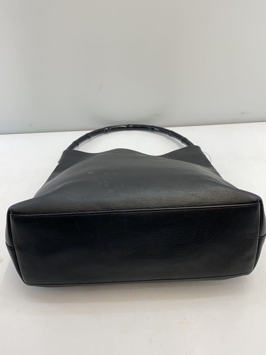 GUCCI Shoulder Bag Leather BLK 4