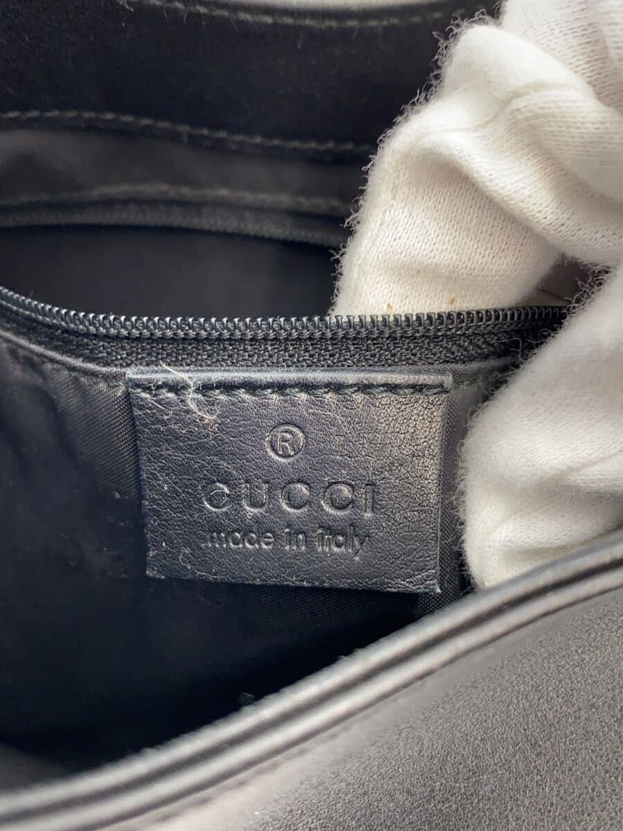 GUCCI Shoulder Bag Leather BLK 5