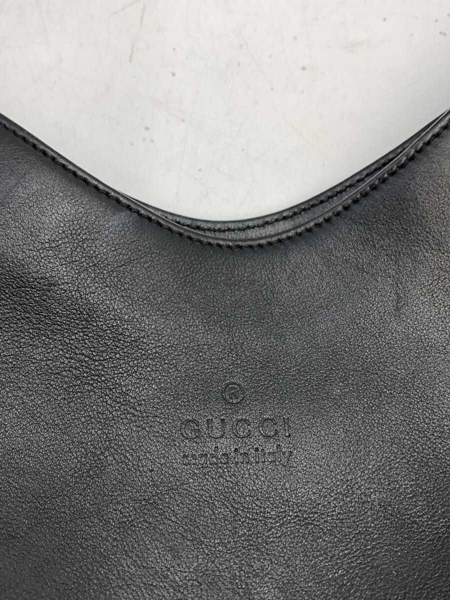 GUCCI Shoulder Bag Leather BLK 7