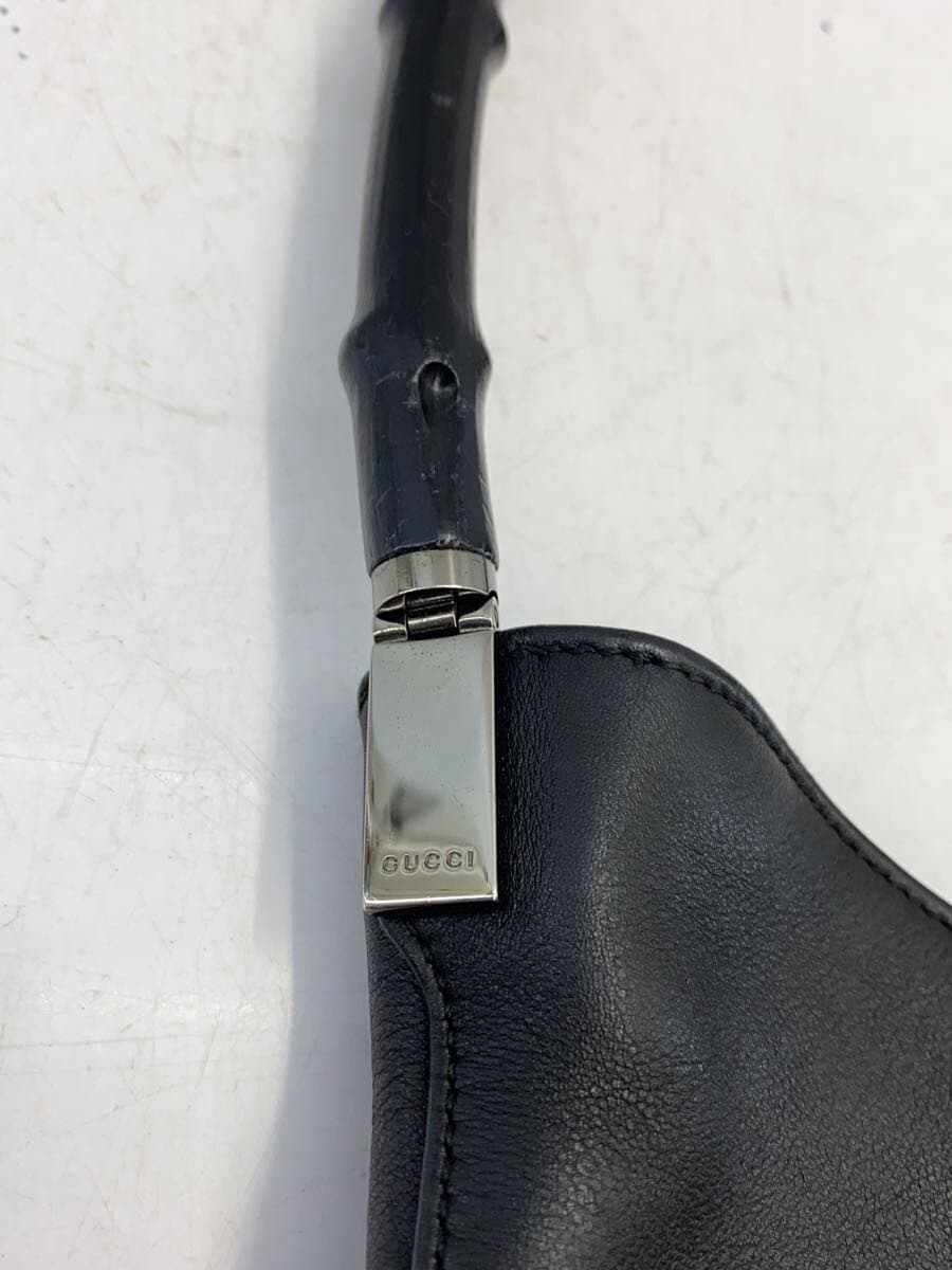 GUCCI Shoulder Bag Leather BLK 8