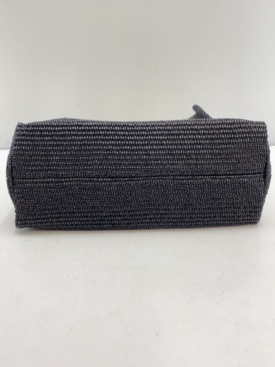 MARNI Blue Raffia Effect Small Handbag BLK Solid 4