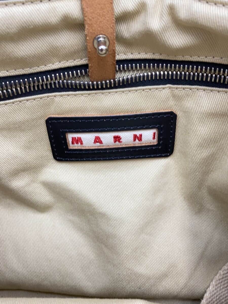 MARNI Blue Raffia Effect Small Handbag BLK Solid 5