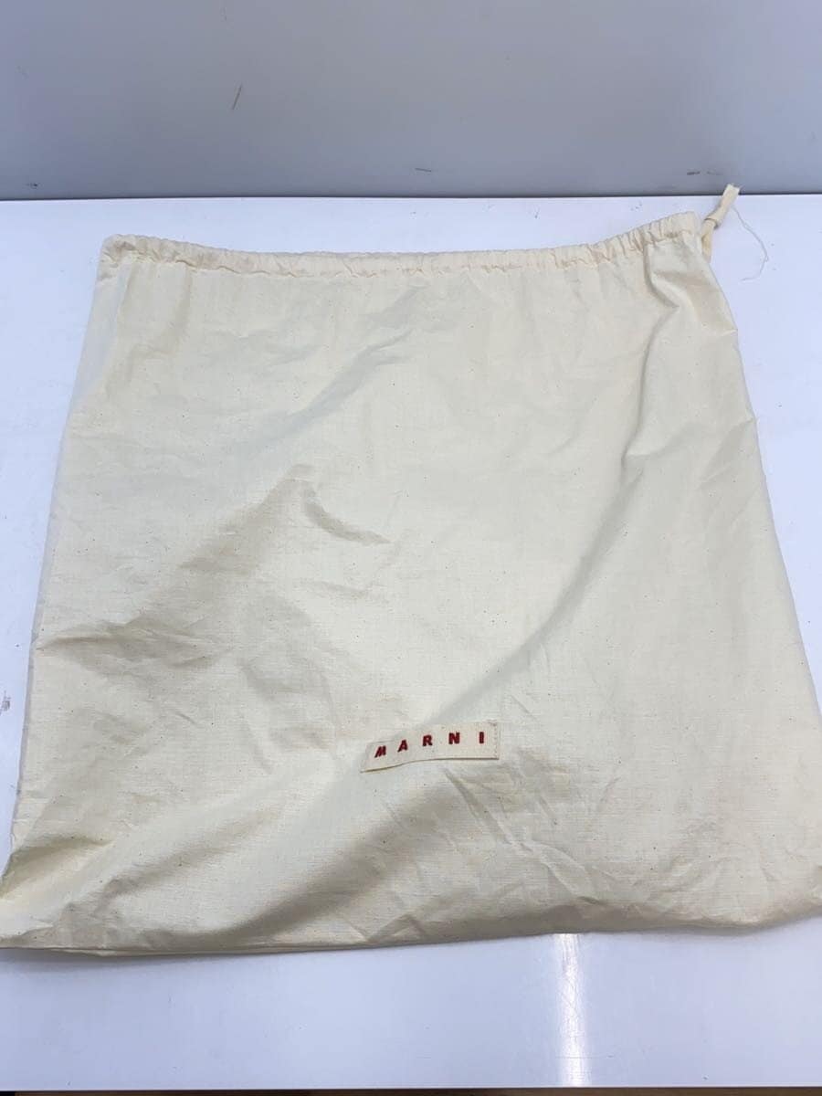 MARNI Blue Raffia Effect Small Handbag BLK Solid 7