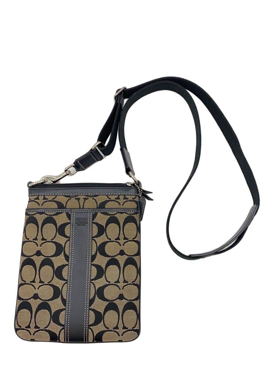 COACH Shoulder Bag Canvas BEG 6016