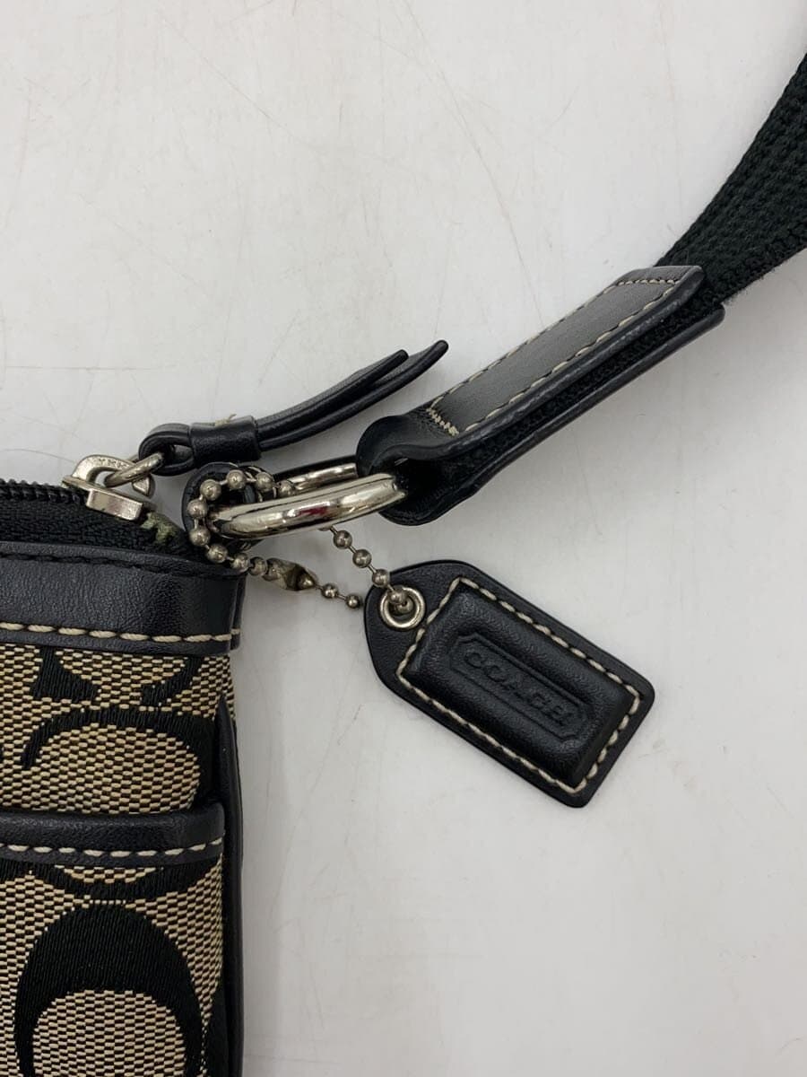 COACH Shoulder Bag Canvas BEG 6016 6