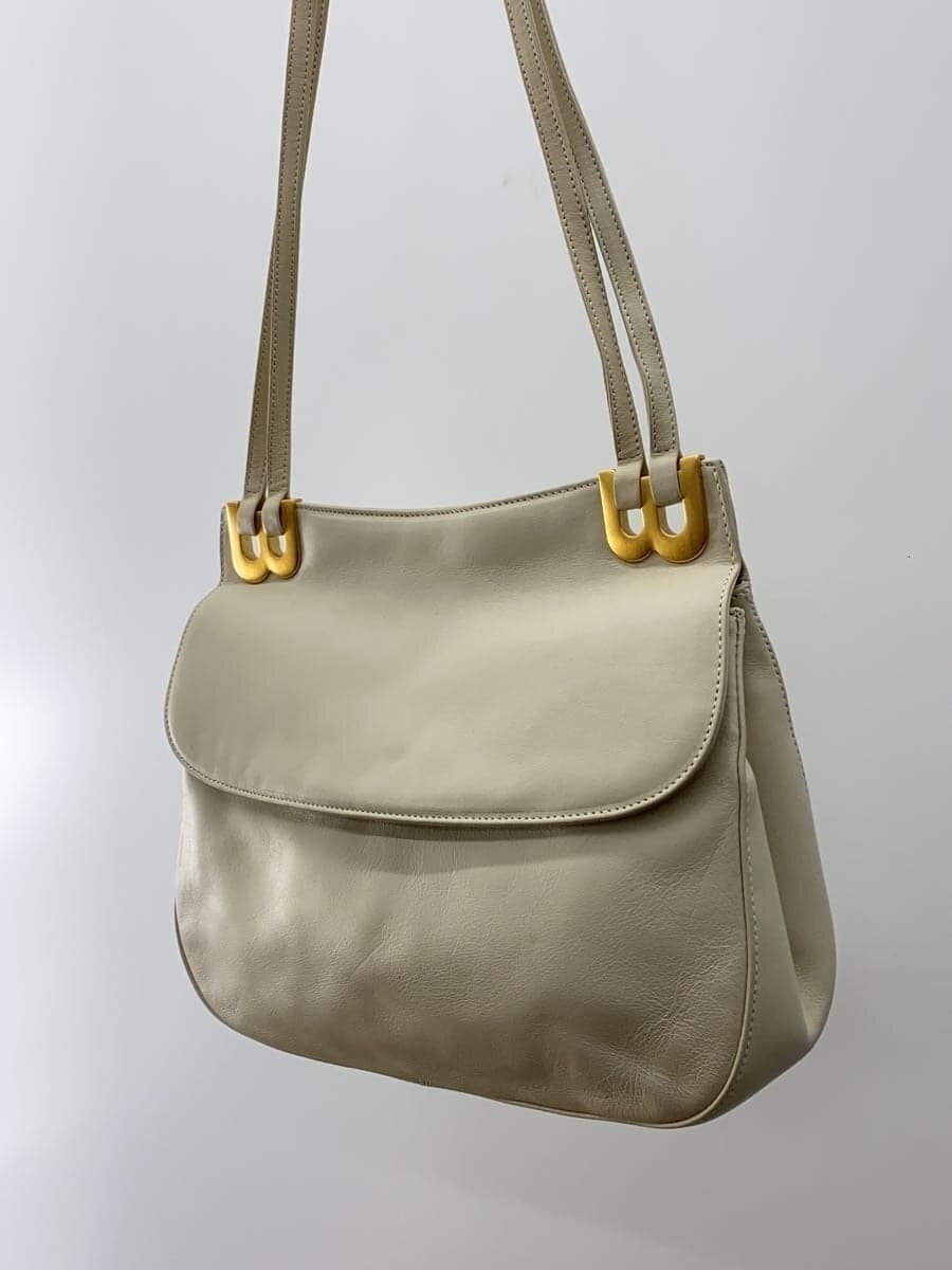 BALLY Shoulder Bag Leather CRM Solid 2