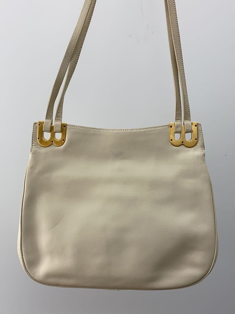 BALLY Shoulder Bag Leather CRM Solid 3