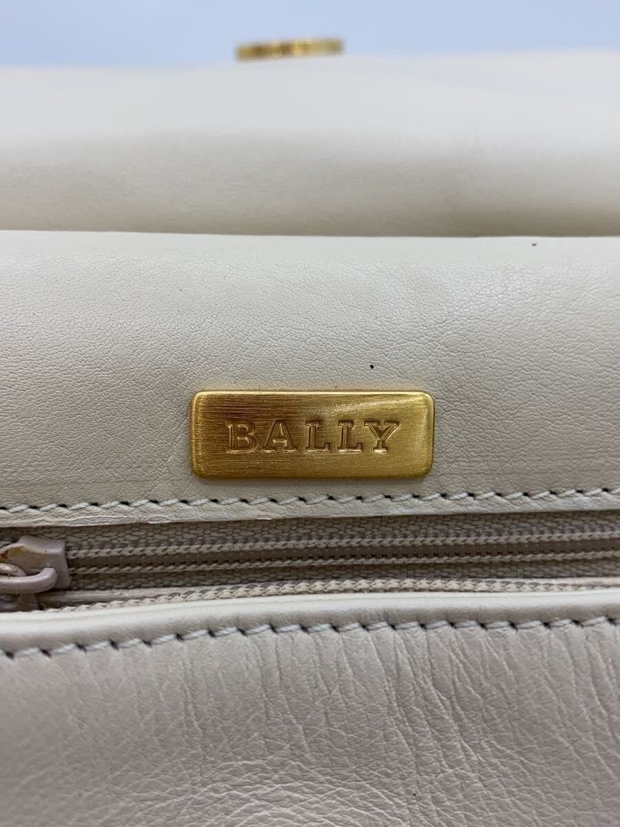 BALLY Shoulder Bag Leather CRM Solid 5