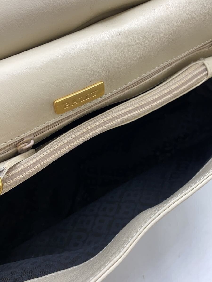 BALLY Shoulder Bag Leather CRM Solid 6