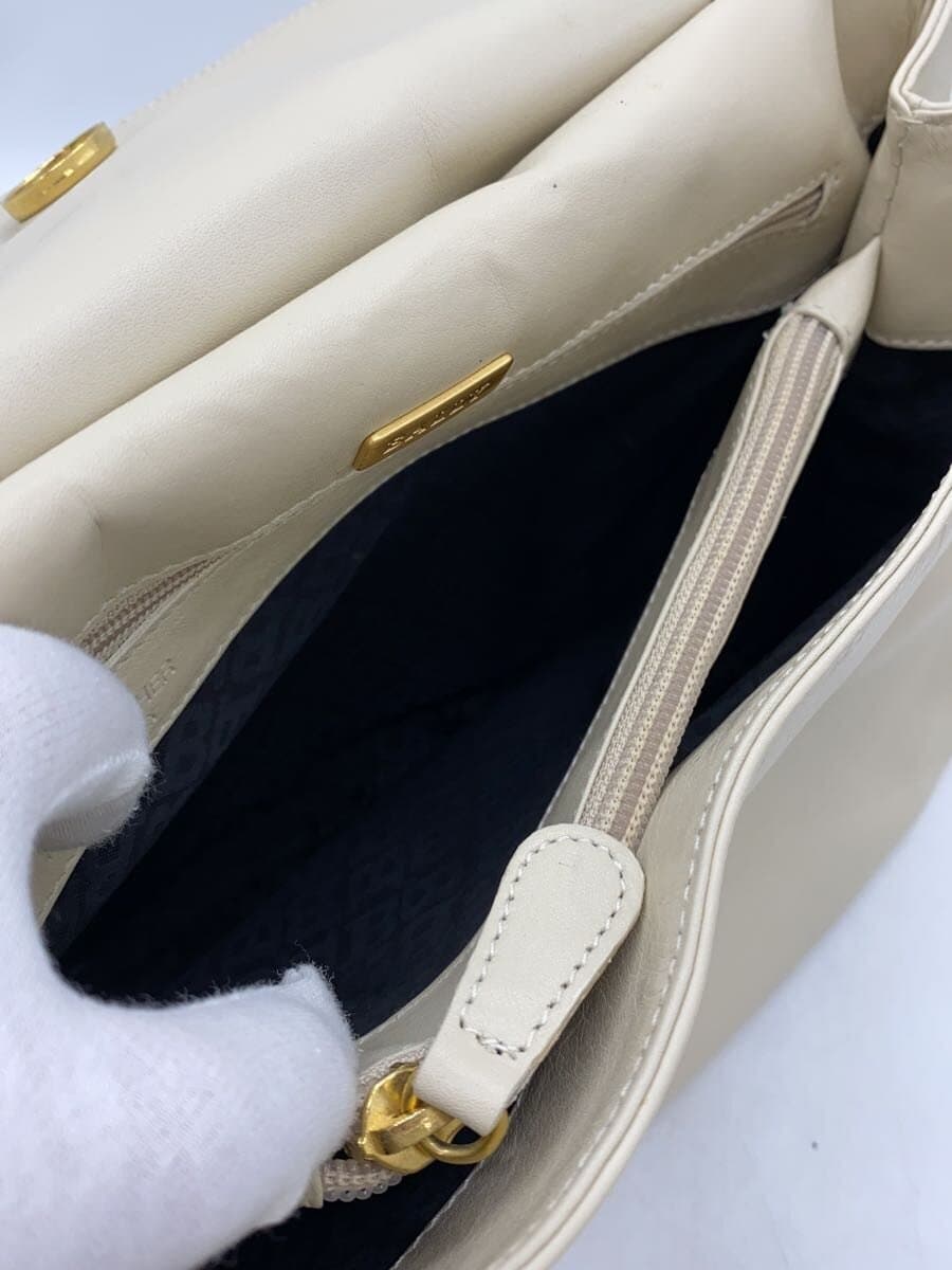 BALLY Shoulder Bag Leather CRM Solid 7