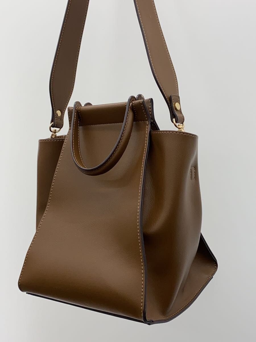 UNITED ARROWS green label relaxing Handbag Leather BRW Solid 2