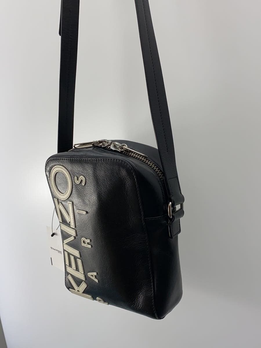 KENZO Shoulder Bag Leather Black 2