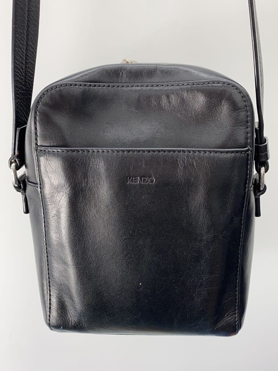 KENZO Shoulder Bag Leather Black 3