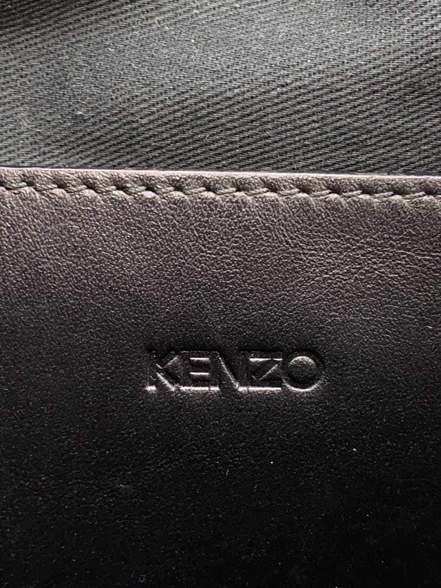 KENZO Shoulder Bag Leather Black 5