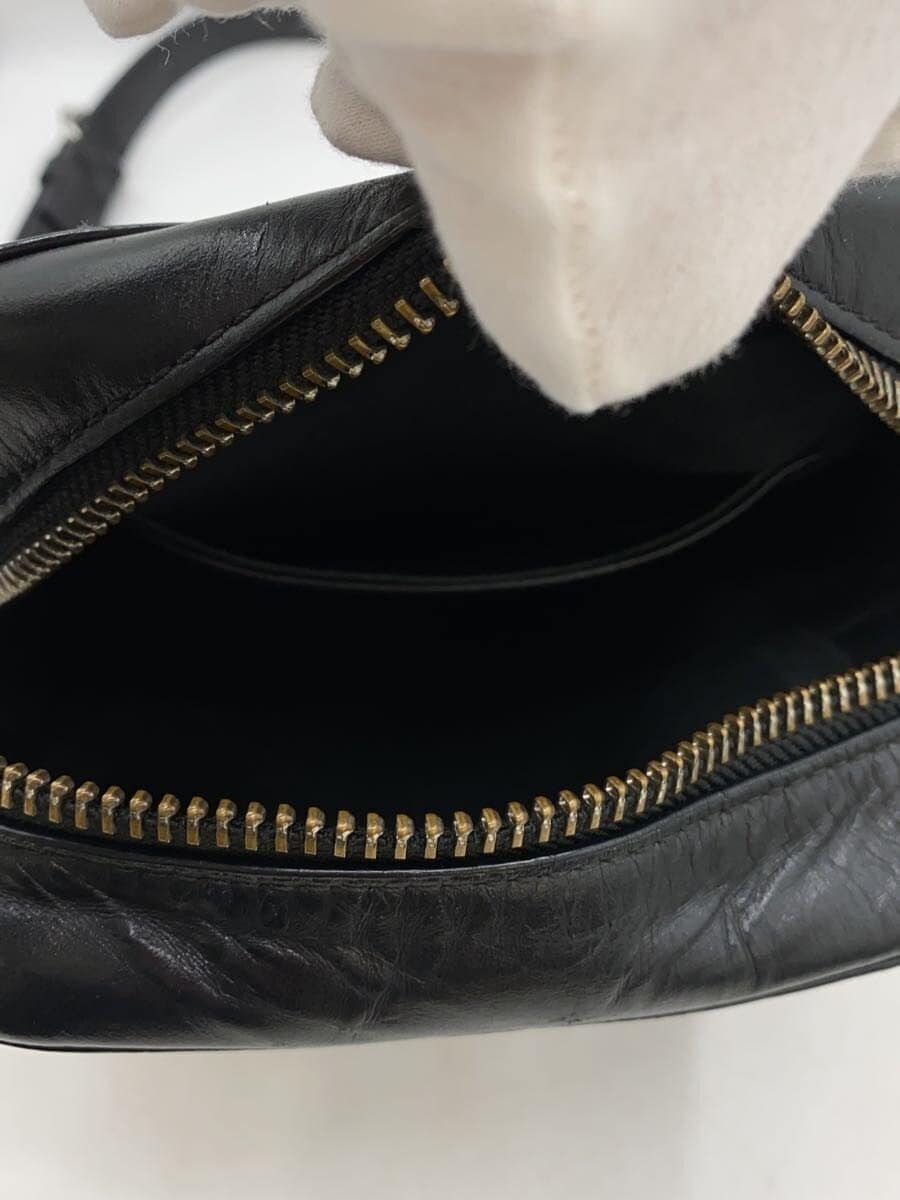 KENZO Shoulder Bag Leather Black 6