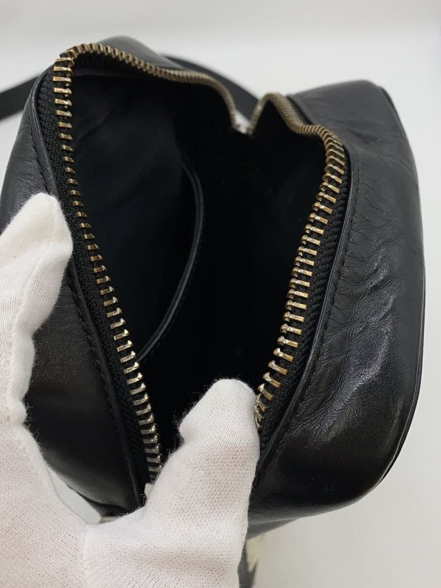 KENZO Shoulder Bag Leather Black 7