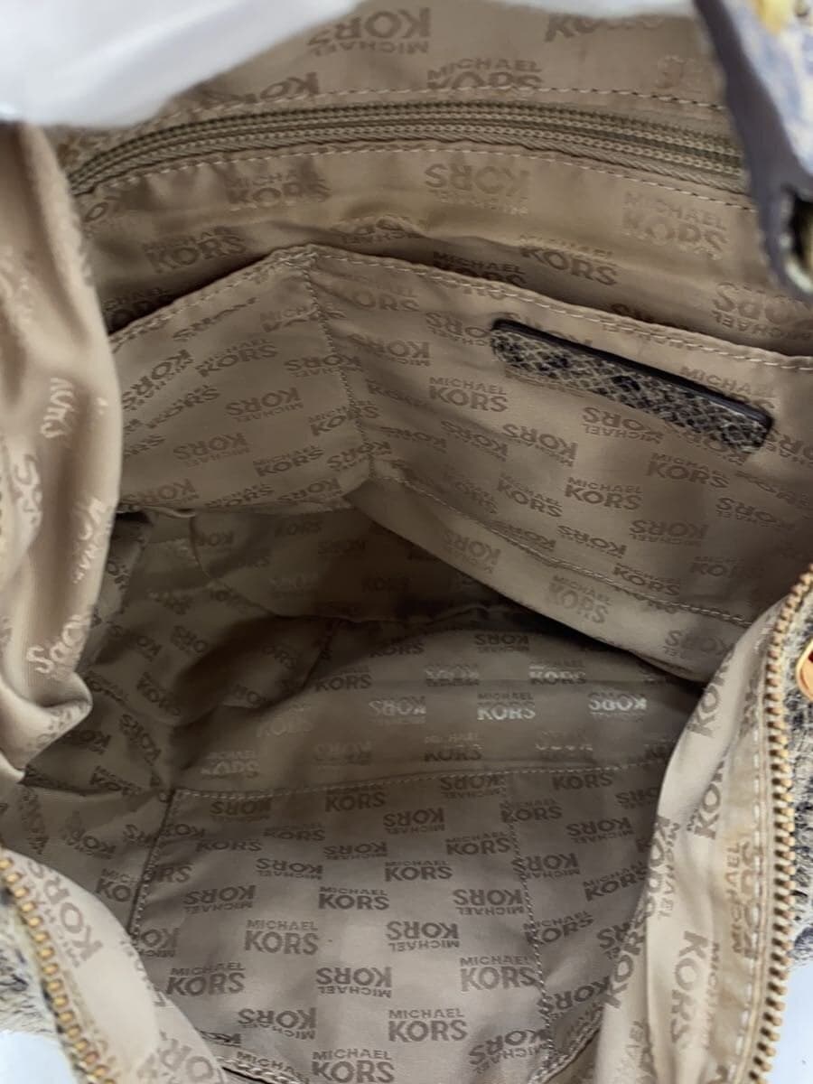 MICHAEL KORS Shoulder Bag BEG All Over Pattern E-1205 6