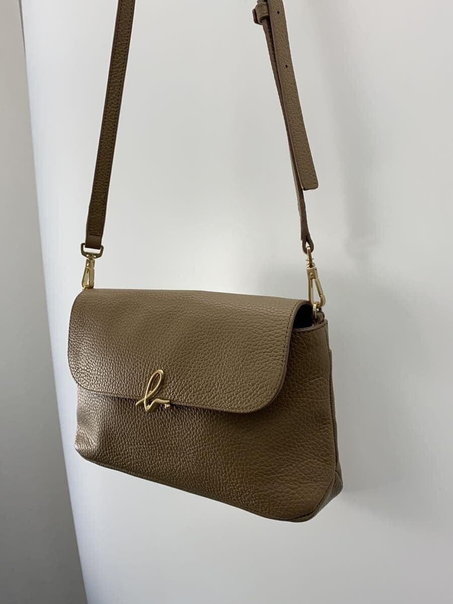 agnes b. shoulder bag leather BEG IS12F-05 2