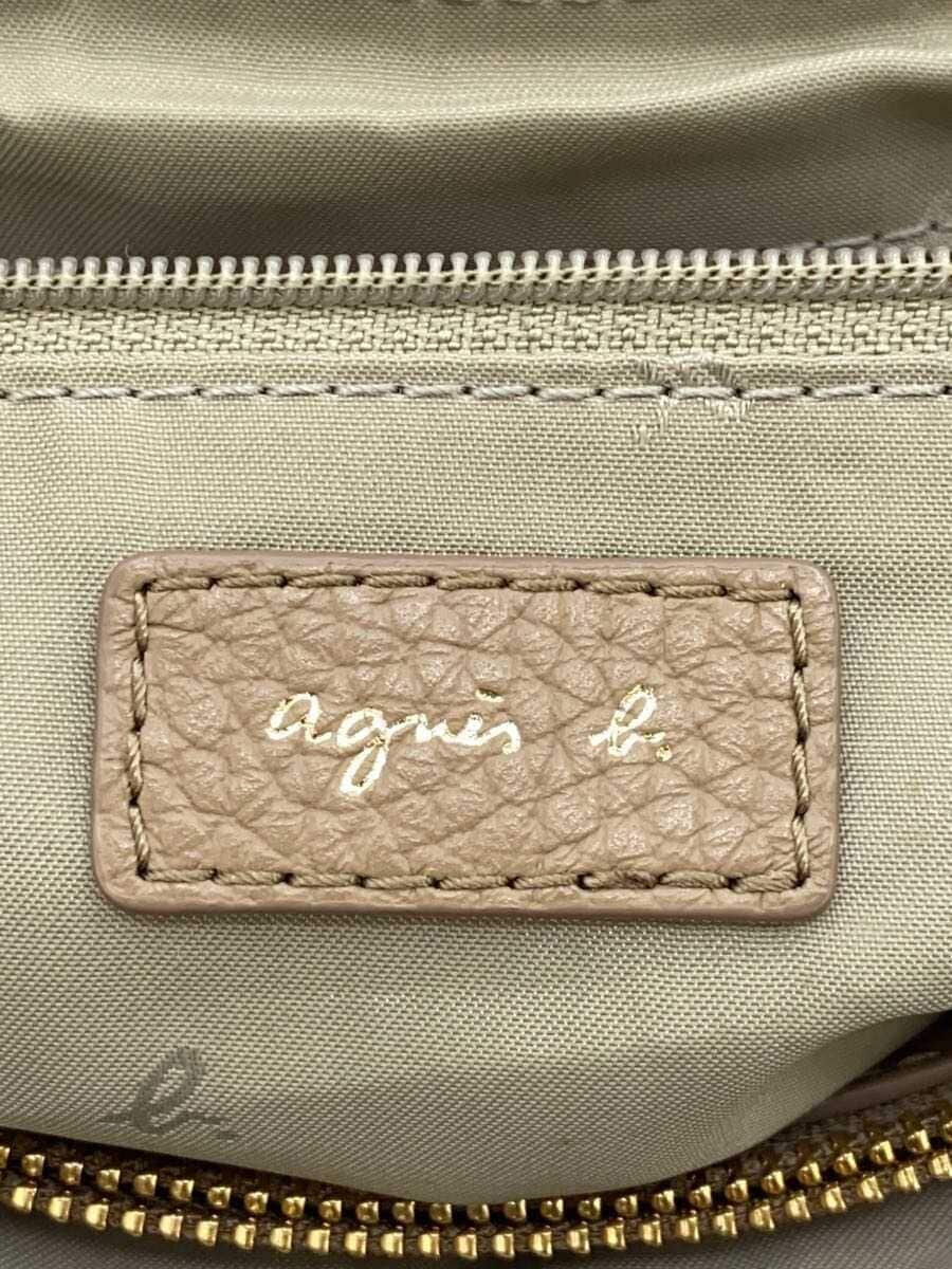 agnes b. shoulder bag leather BEG IS12F-05 5