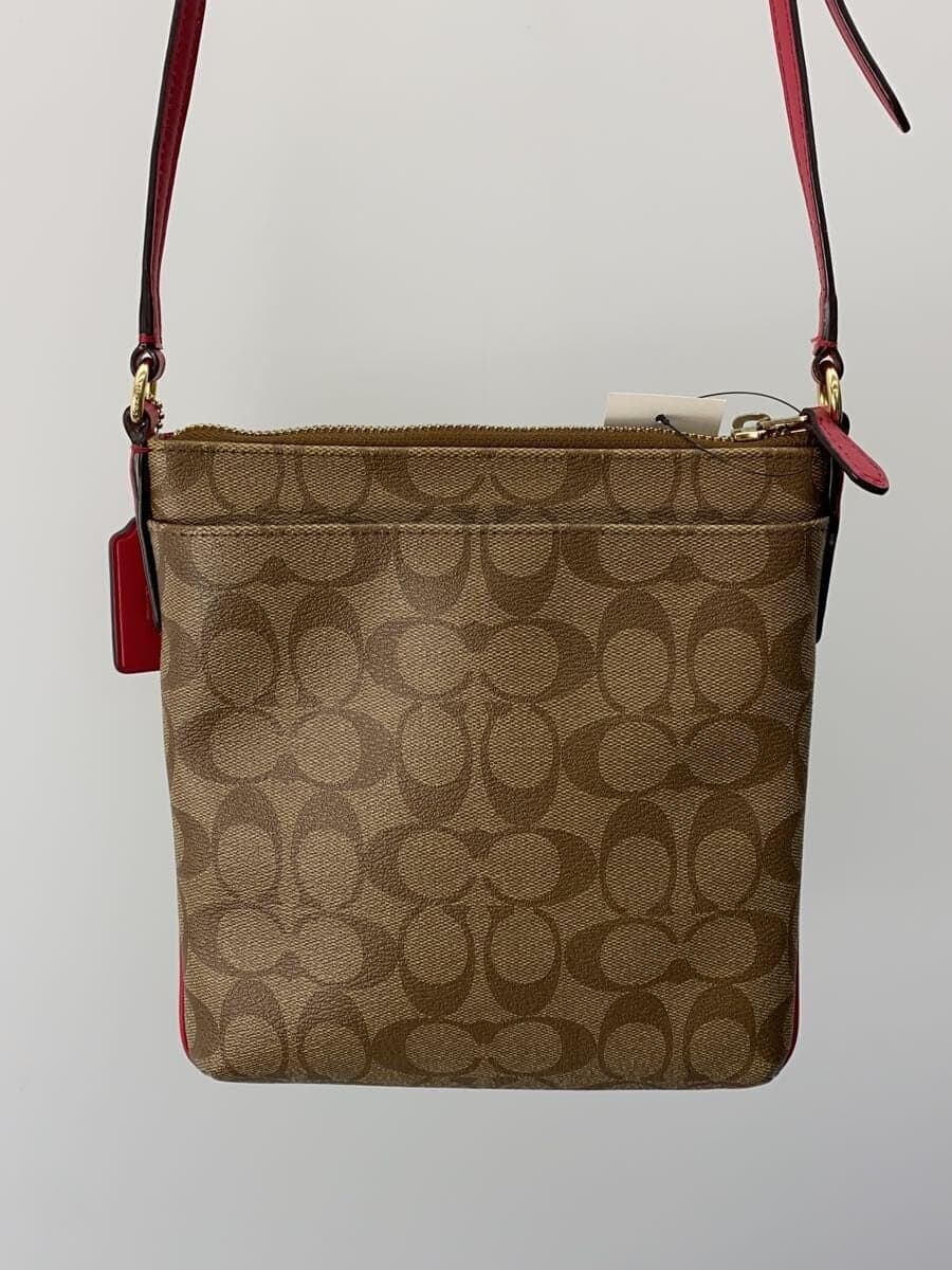 COACH Shoulder Bag Signature Beige PVC BEG Allover Pattern F58309 2