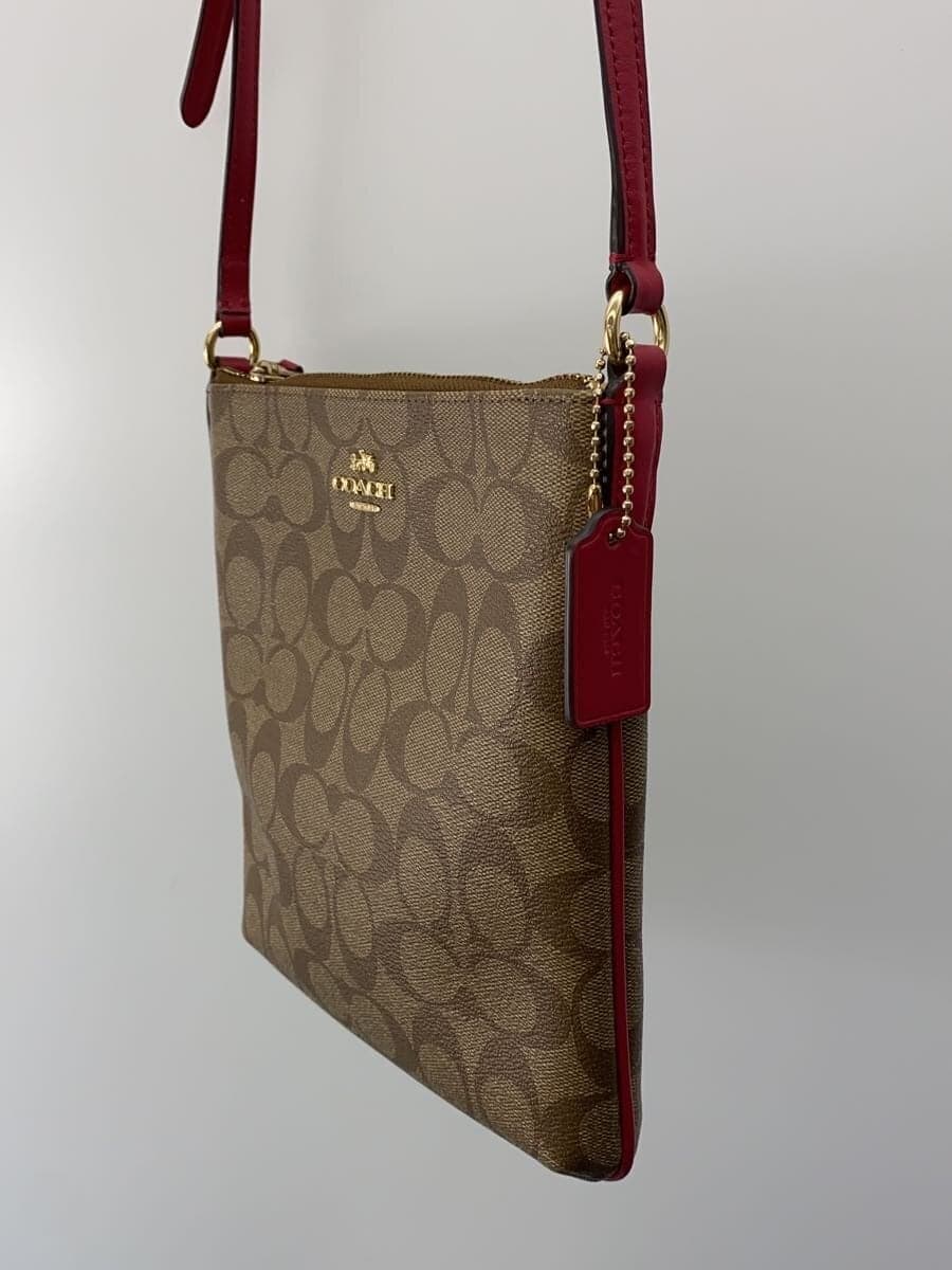 COACH Shoulder Bag Signature Beige PVC BEG Allover Pattern F58309 3