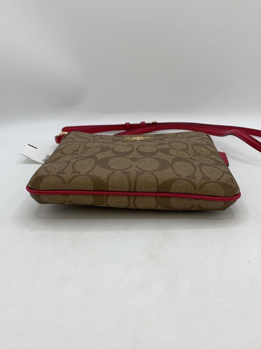 COACH Shoulder Bag Signature Beige PVC BEG Allover Pattern F58309 4