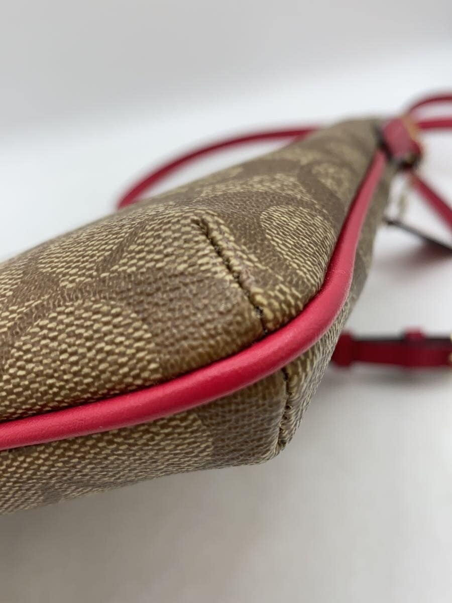 COACH Shoulder Bag Signature Beige PVC BEG Allover Pattern F58309 8