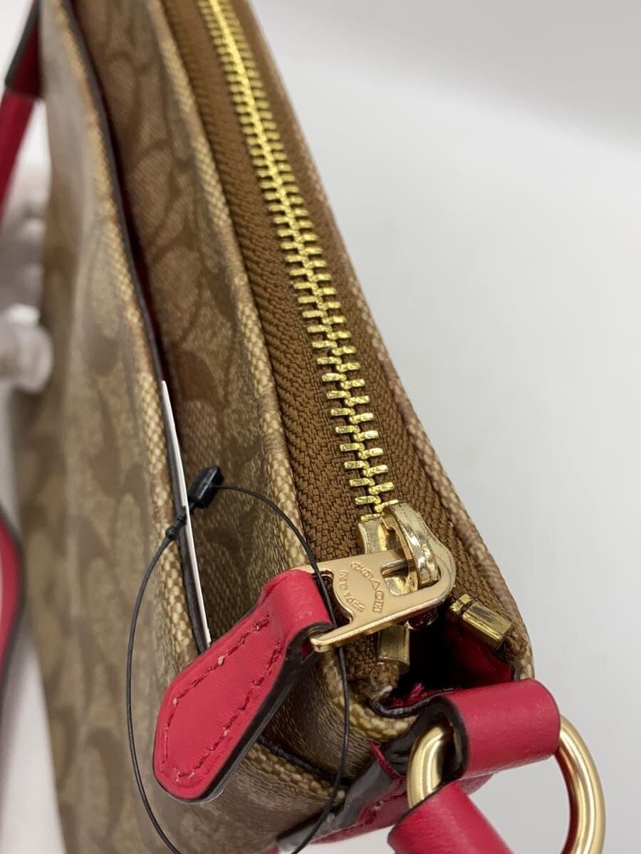 COACH Shoulder Bag Signature Beige PVC BEG Allover Pattern F58309 9