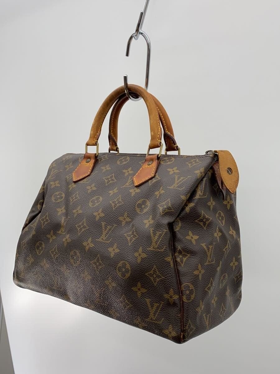 LOUIS VUITTON 1) Speedy 30 Monogram Canvas PVC BRW M41526 2