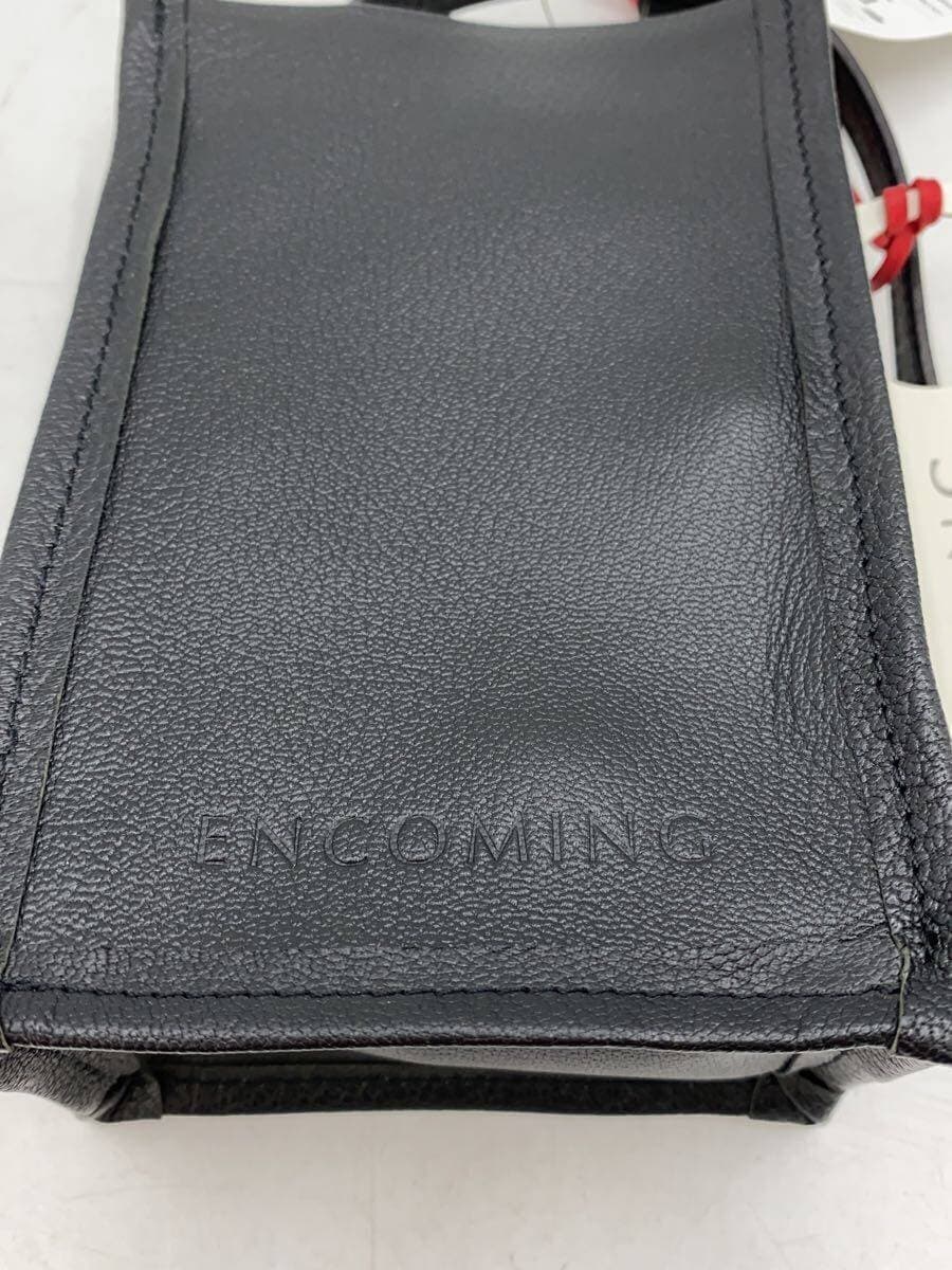 ENCOMING Shoulder Bag Leather BLK 5