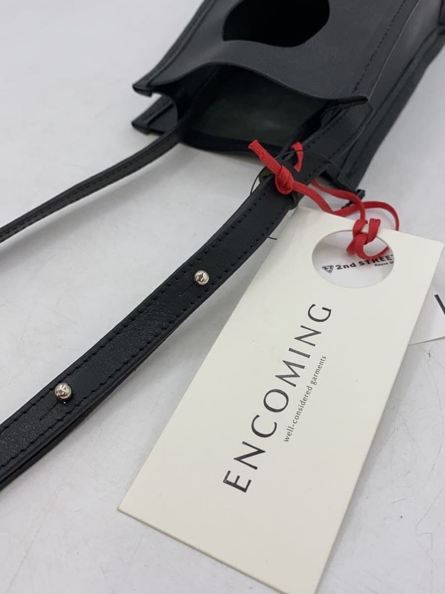 ENCOMING Shoulder Bag Leather BLK 8