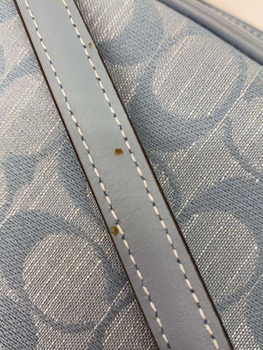 COACH handbag canvas BLU 7