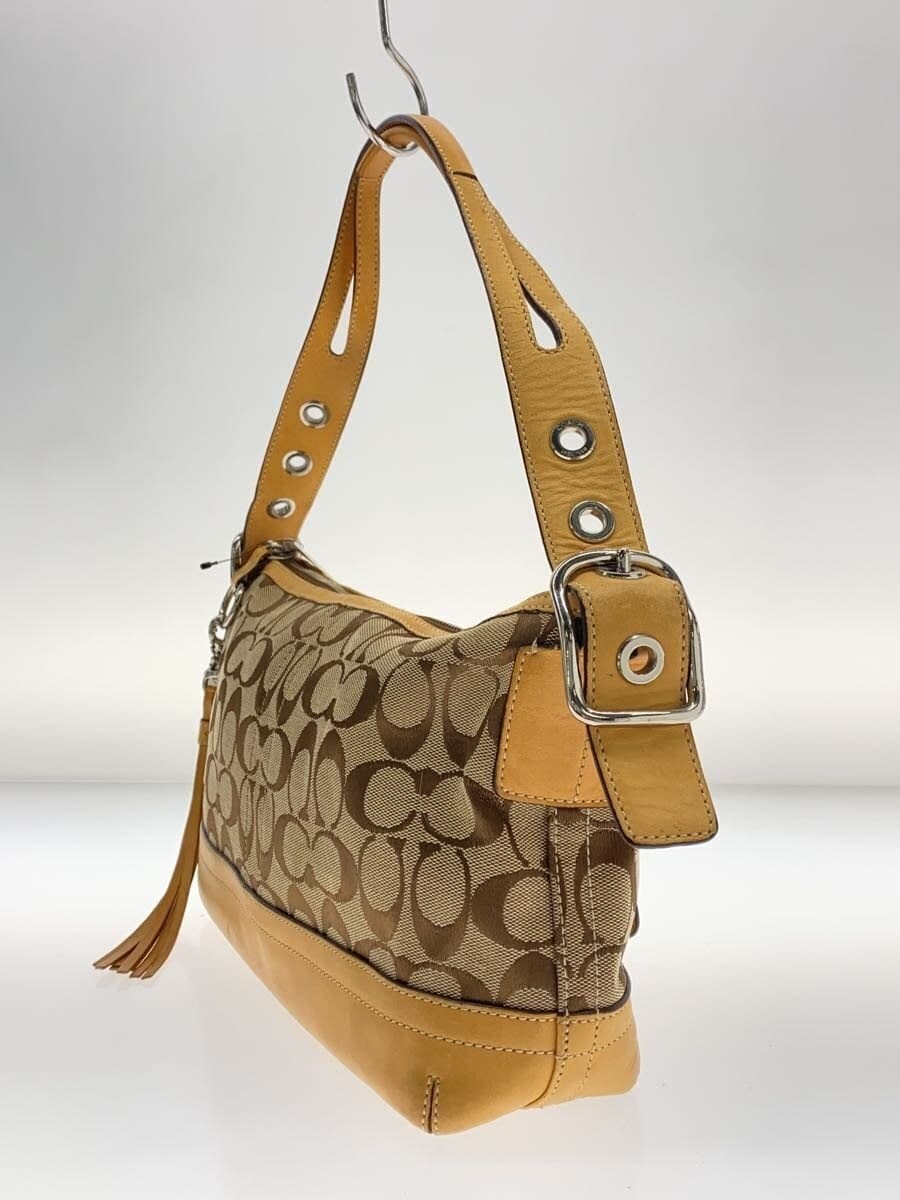 COACH Shoulder Bag_Signature Canvas BEG 2