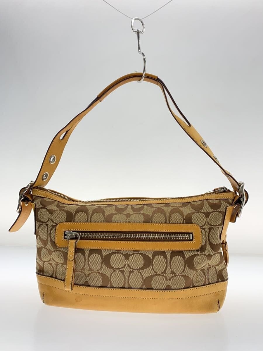 COACH Shoulder Bag_Signature Canvas BEG 3