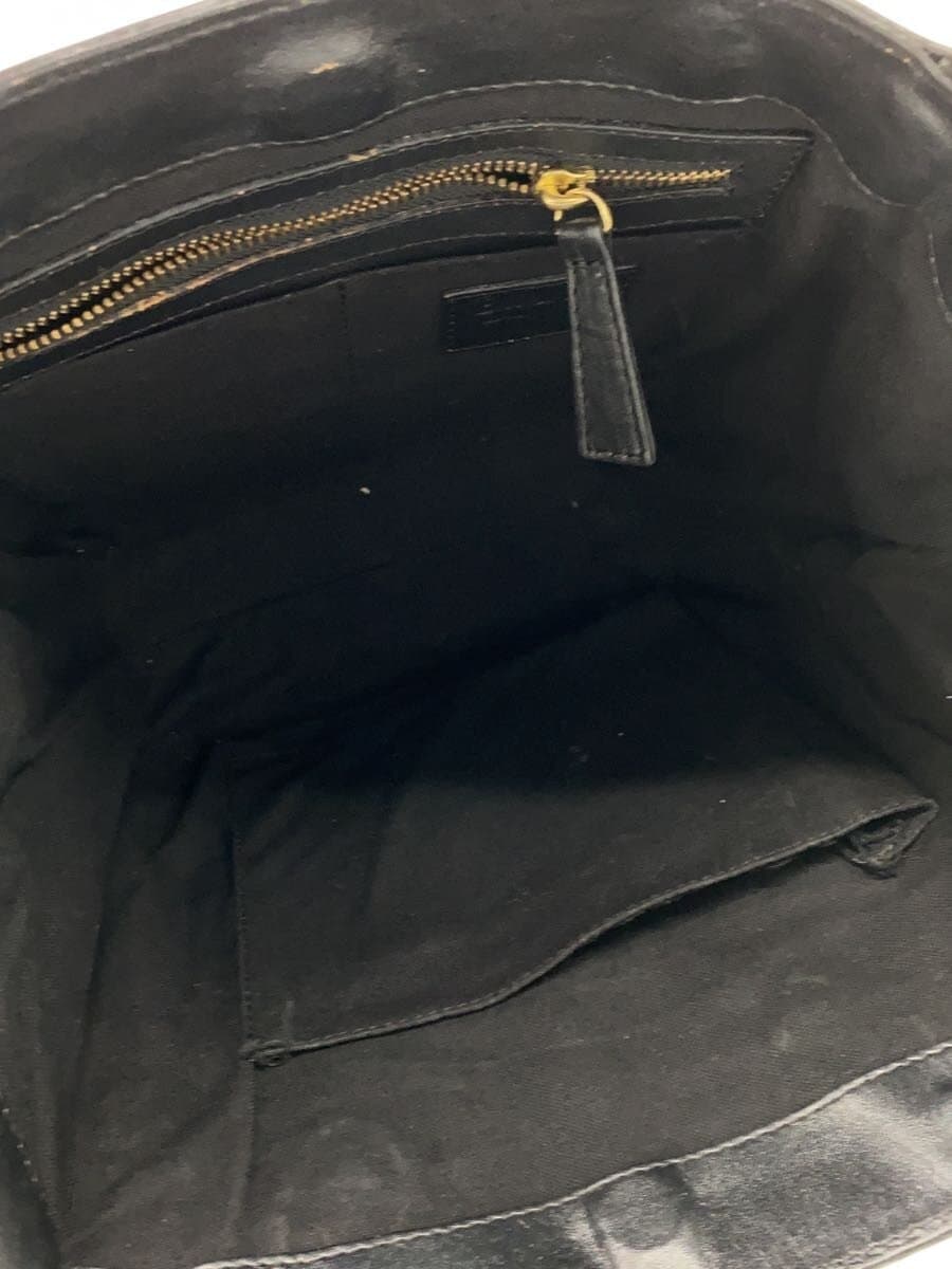 Carving Tribes Tote Bag Leather BLK All Over Pattern 6